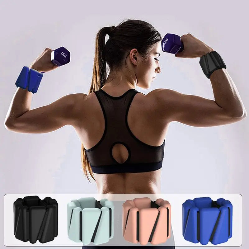 1/2 lb Adjustable Silicone Wrist & Ankle Weights – Fitness & Yoga Bands