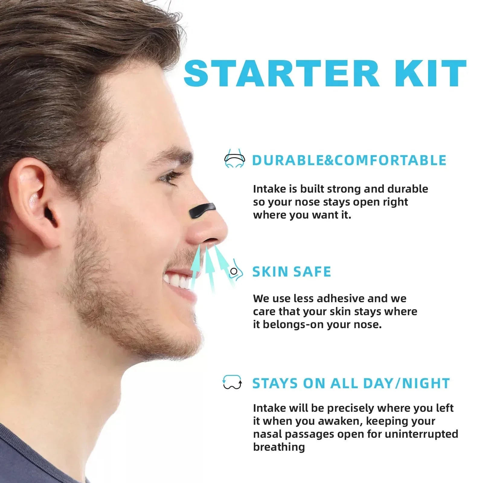 Anti-snoring Nose Clip Nasal Breathing Dilators Starter Kits: