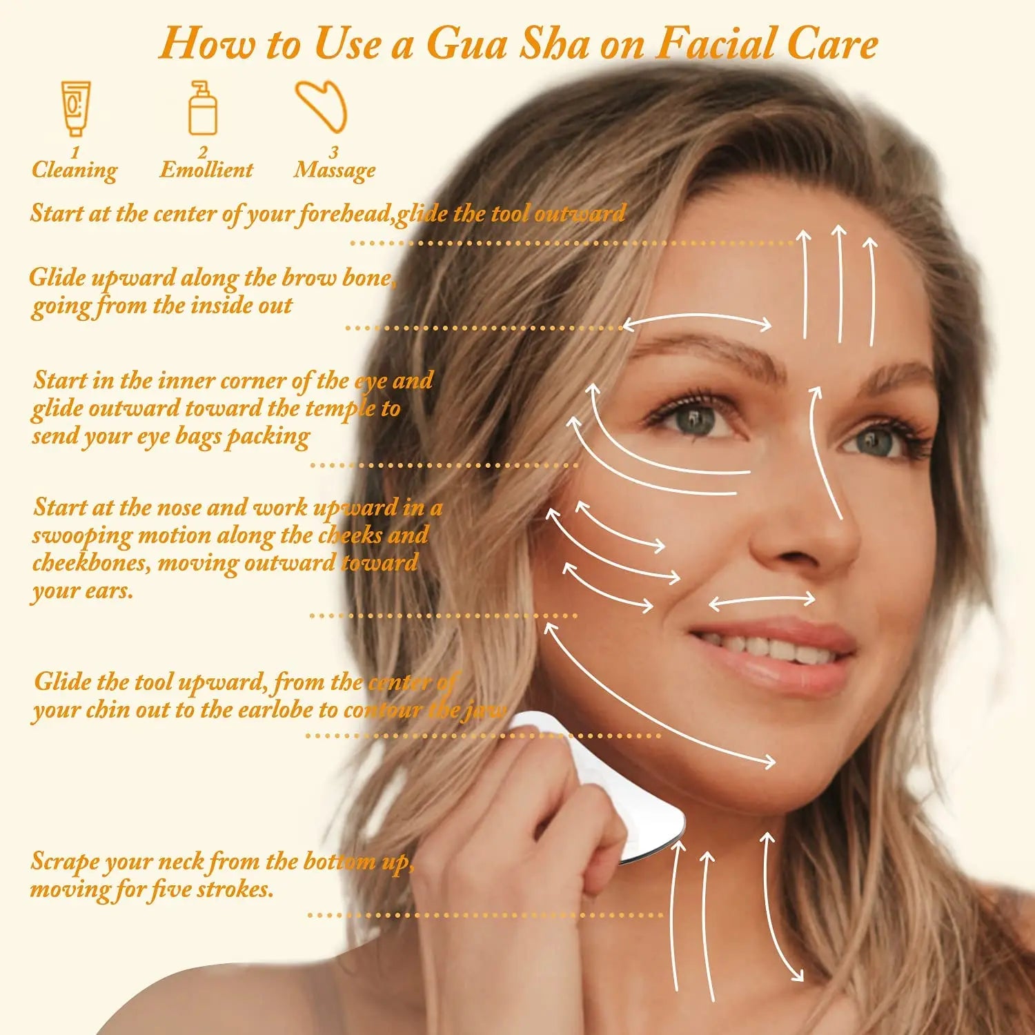Stainless Steel Gua Sha Scraper – Face & Body Massage Tool