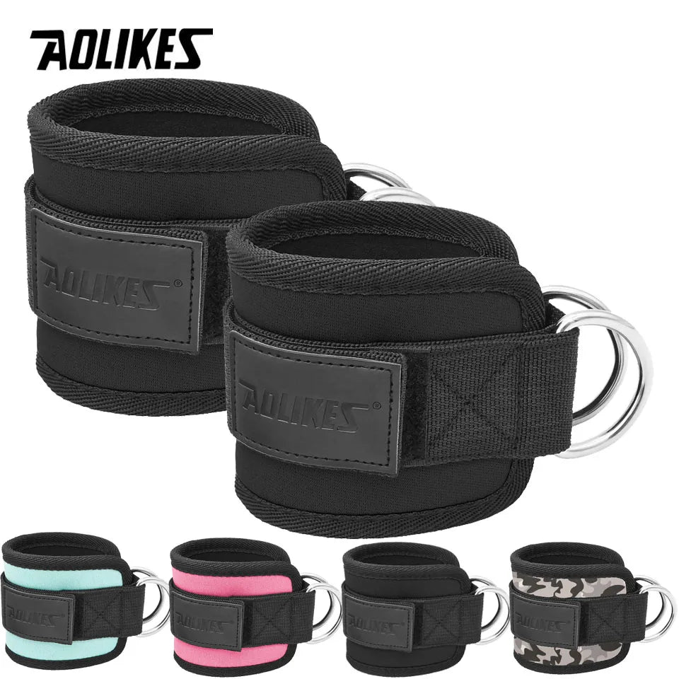 AOLIKES Adjustable Ankle/Wrist Cuffs – Padded Straps for Cable Glute Workouts