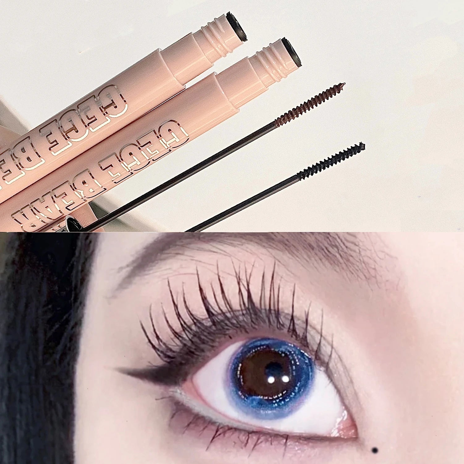 Silk Fiber Matte Mascara – Waterproof, Curling & Lengthening with Ultra-Fine Brush