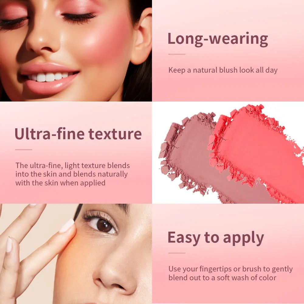 Matte Face Blush Powder – Natural Cheek Tint & Contour