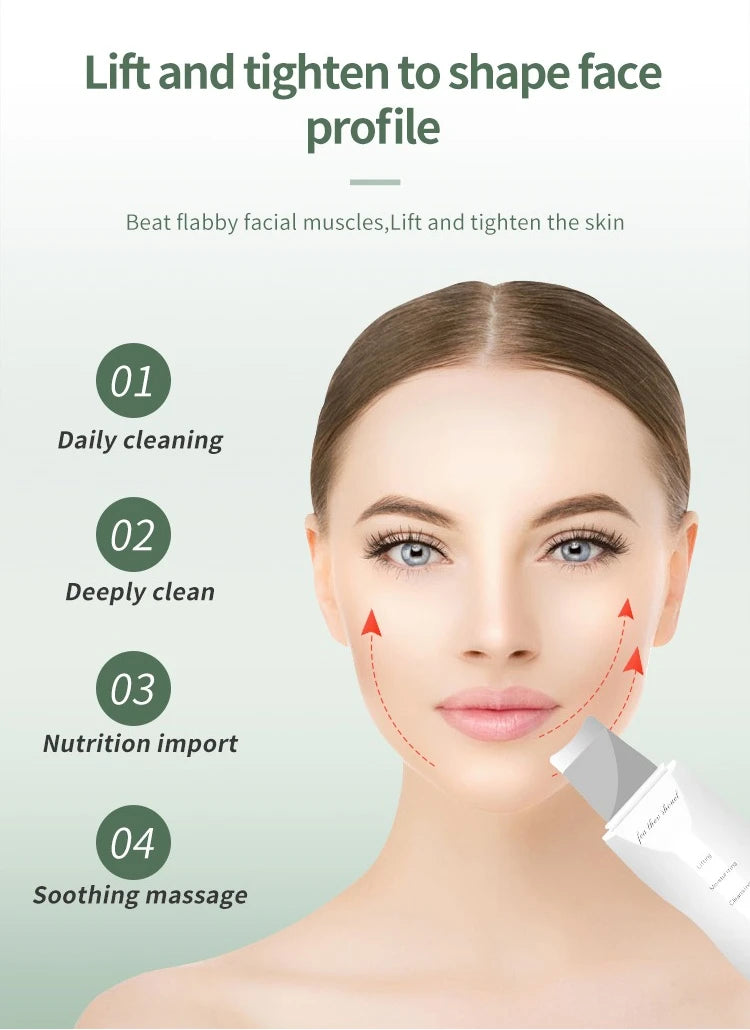 Deep Vibrating Facial Scrubber – Blackhead Remover & Skin Peeling Spatula