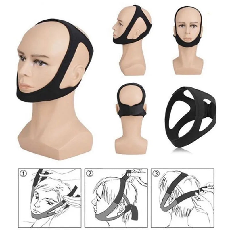 Anti-Snoring Chin Strap – Triangular Sleep Aid Mouth Guard for Men & Women