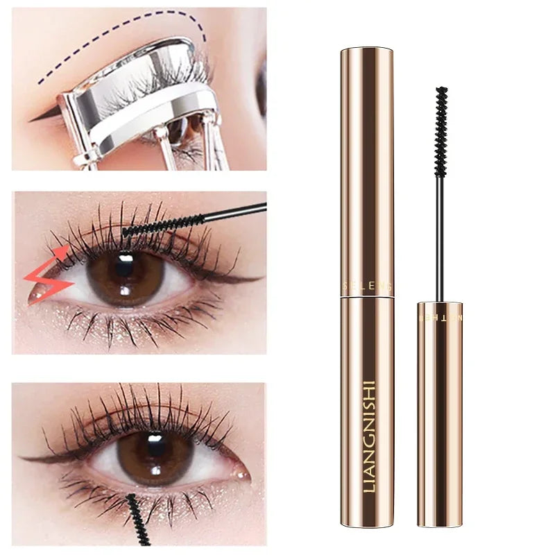 Silk Fiber Matte Mascara – Waterproof, Curling & Lengthening with Ultra-Fine Brush