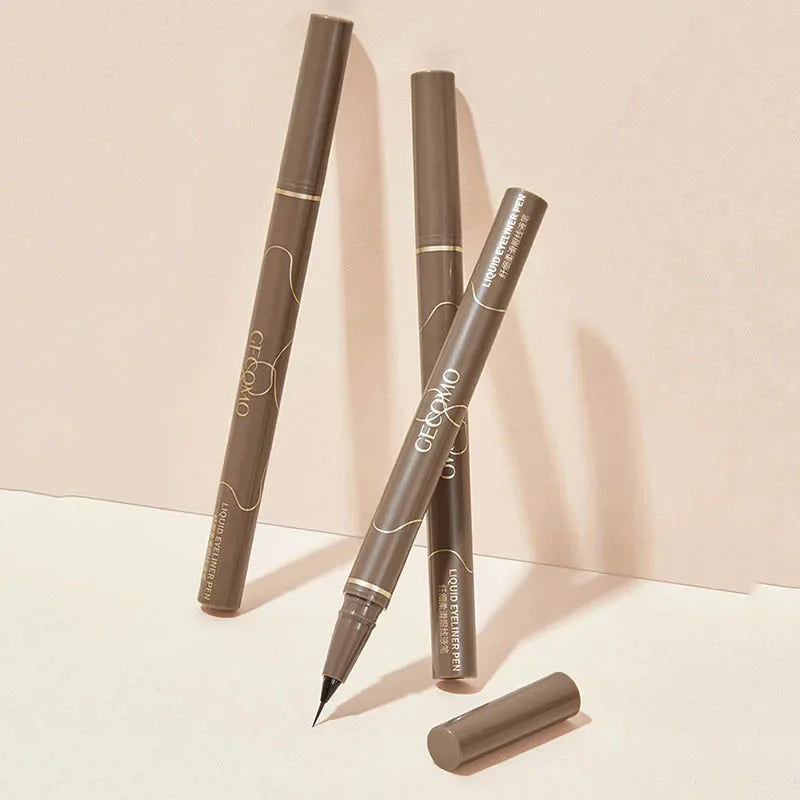 Ultra-Thin Eyeliner Pen – Black/Brown Waterproof Liner for Lower Lash & Silkworm Eyes