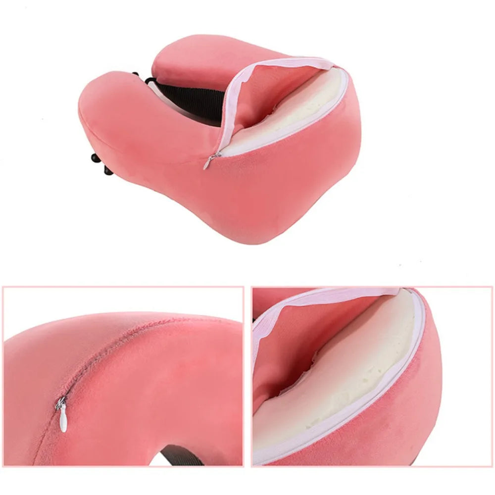 U-Shaped Memory Foam Travel Pillow – Neck Support Cushion for Travel Essentials