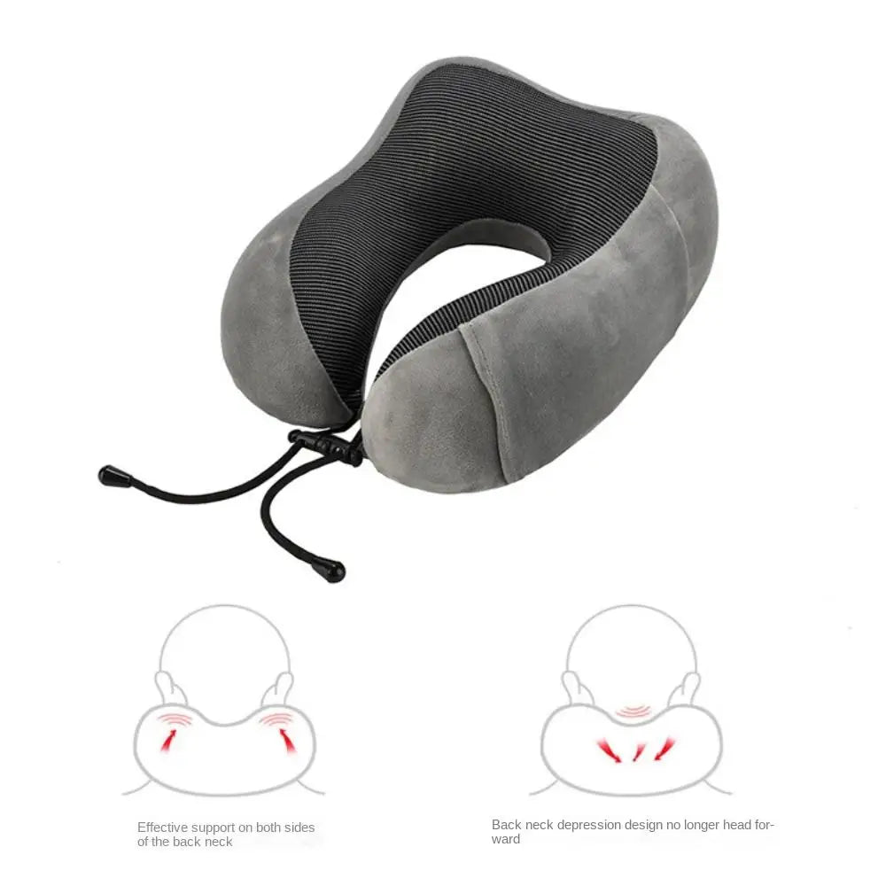 U-Shaped Memory Foam Travel Pillow – Neck Support Cushion for Travel Essentials