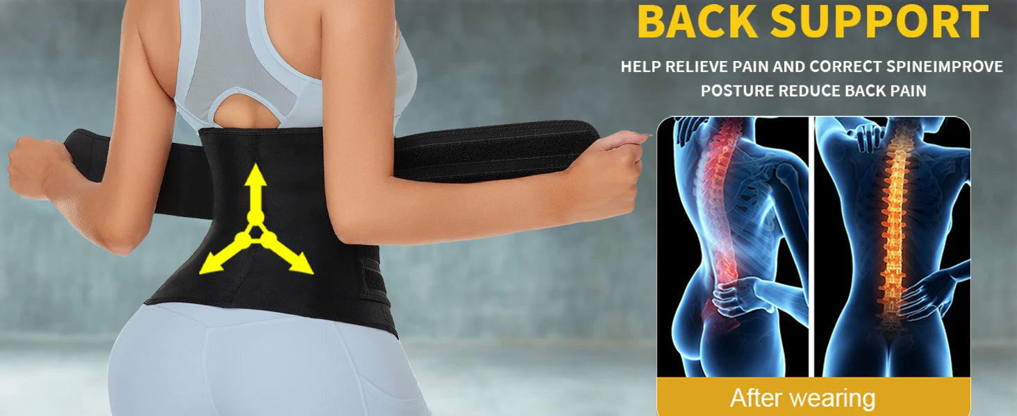 Neoprene Waist Trainer Belt – Tummy Control Sweat Cincher for Workout