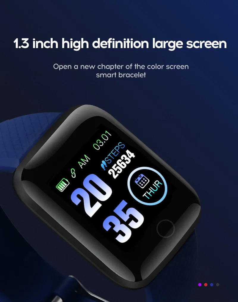 116 Plus Smart Watch – Fitness Tracker with Heart Rate Monitor & Waterproof Design