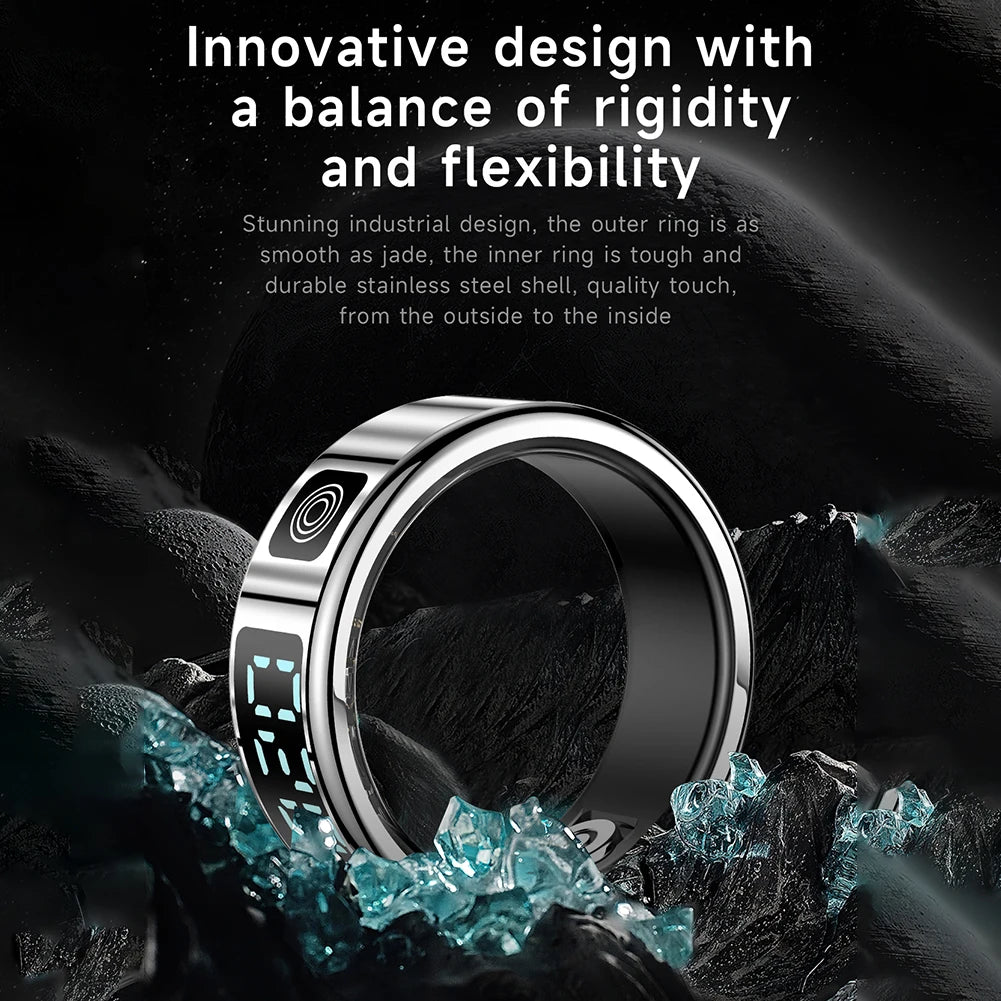 LAXASFIT SR08 Smart Ring – Heart Rate, Sleep Monitor & Motion Tracker (IP68)