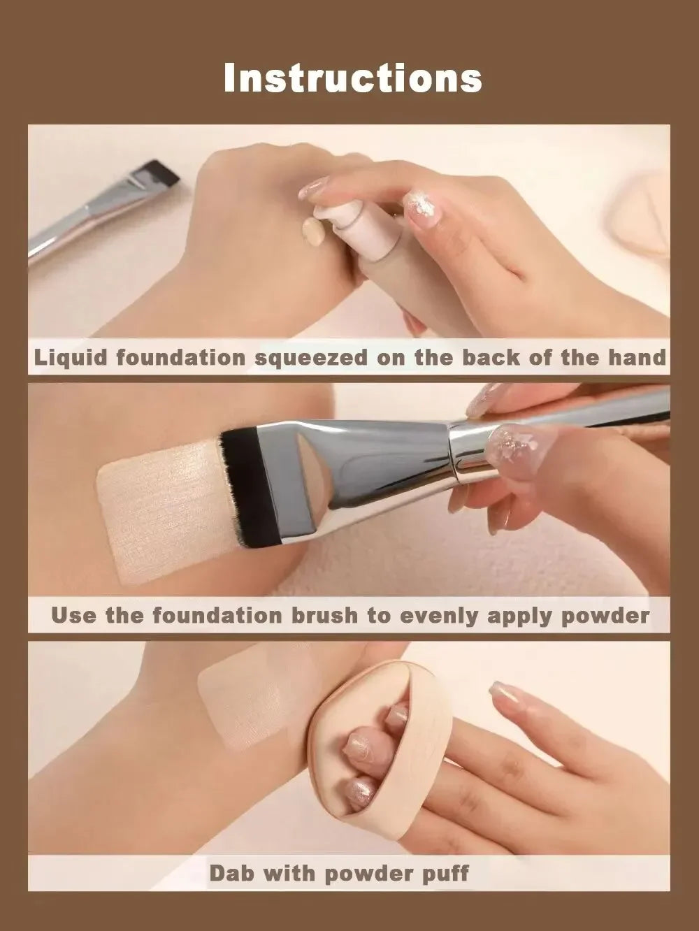 Flat-Head Foundation Brush – Ultra-Thin, Streak-Free Makeup Applicator