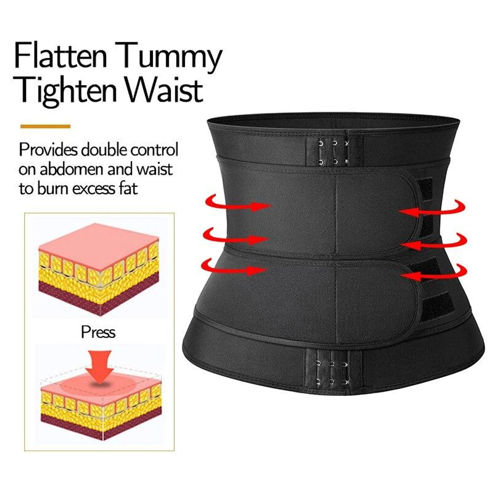 Neoprene Waist Trainer Belt – Tummy Control Sweat Cincher for Workout