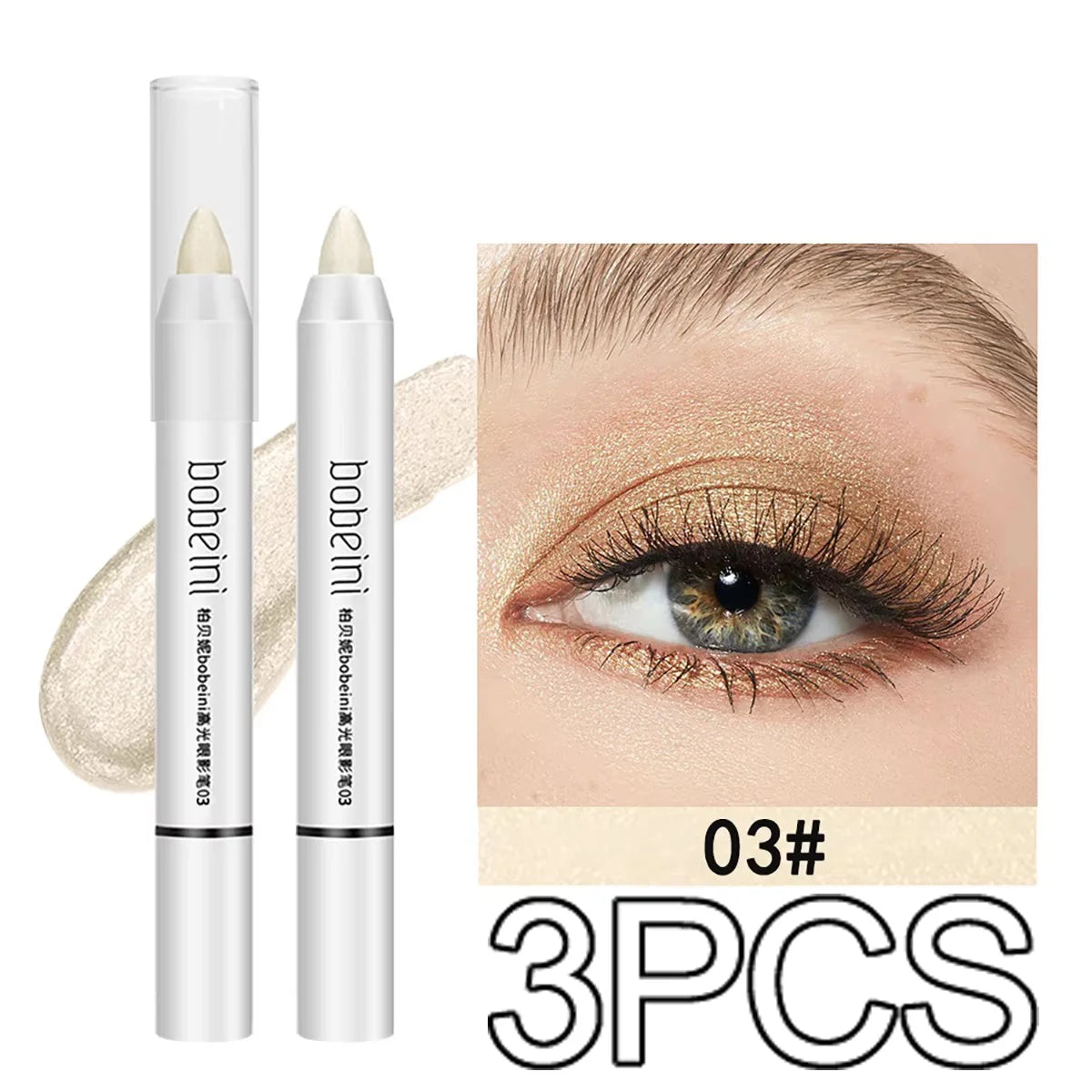 Silkworm Eyeshadow & Highlighter Stick – Matte & Pearlescent Brightening Pencil