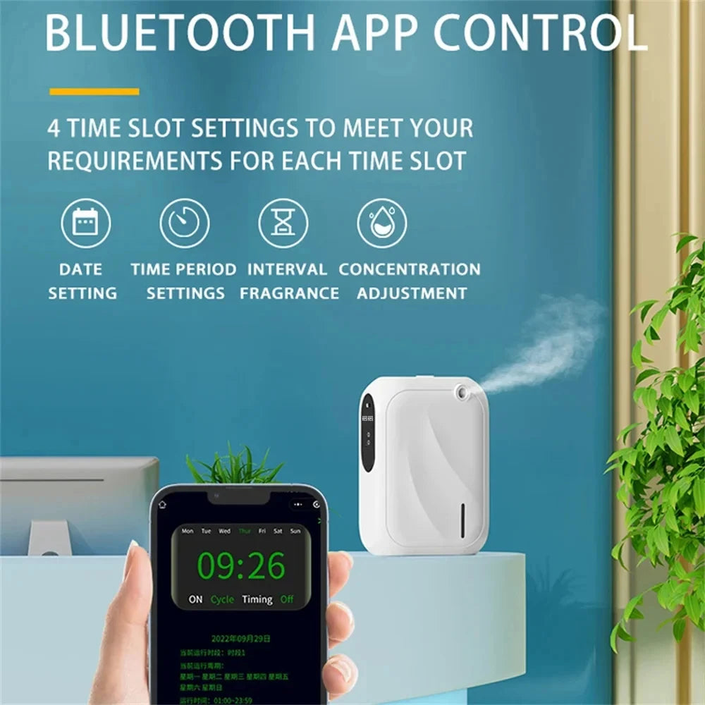 Bluetooth Aroma Diffuser – Wall-Mounted Essential Oil Scent Machine