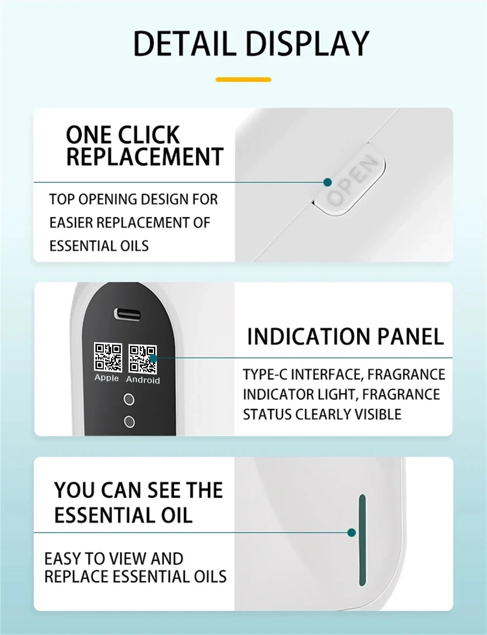 Bluetooth Aroma Diffuser – Wall-Mounted Essential Oil Scent Machine