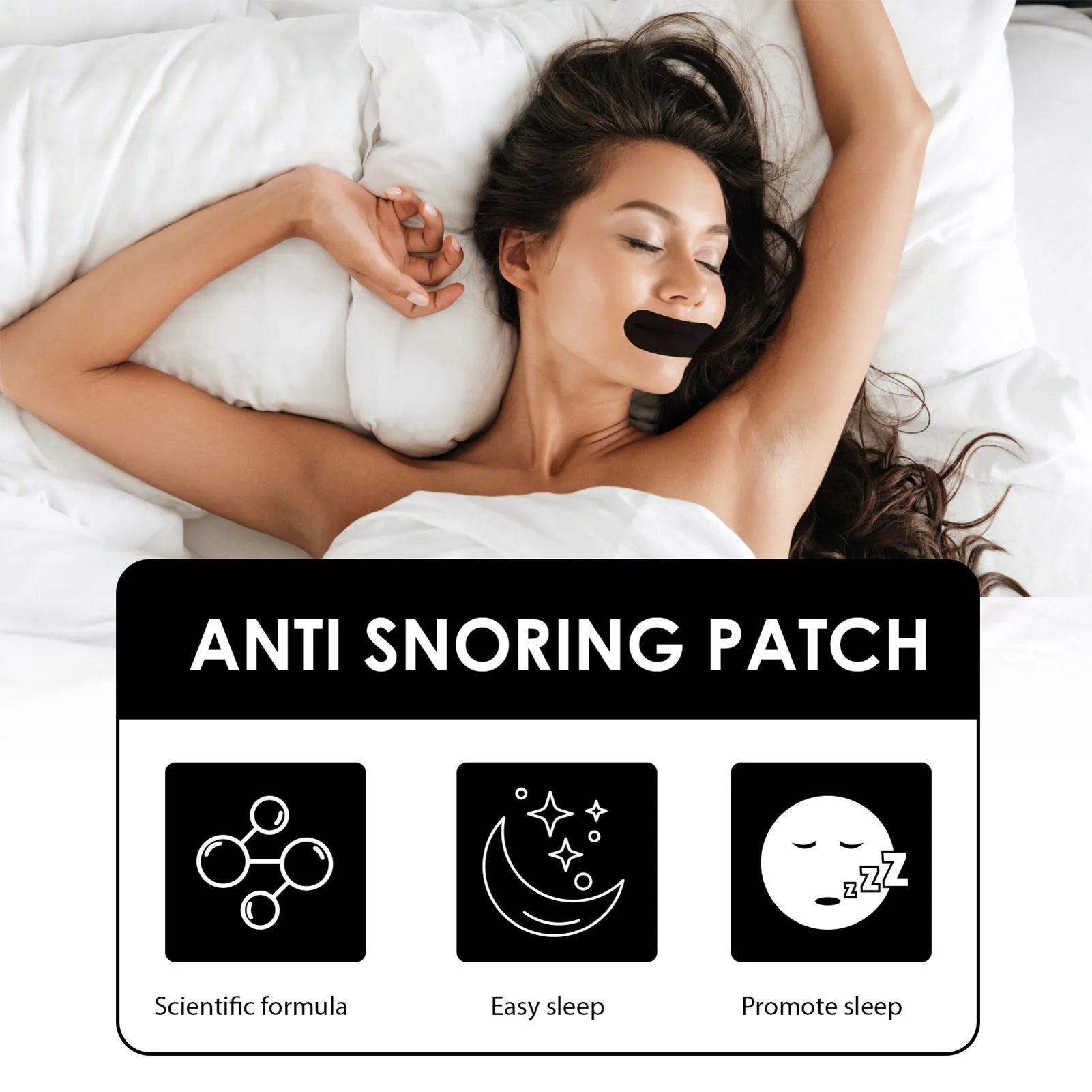 60pcs Mouth Tape for Sleeping – Anti-Snoring Sleep Strips for Home & Travel