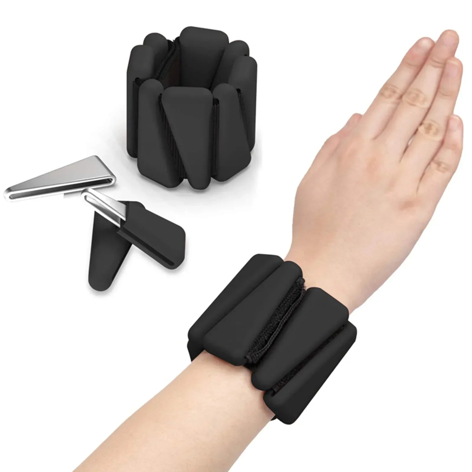 1/2 lb Adjustable Silicone Wrist & Ankle Weights – Fitness & Yoga Bands
