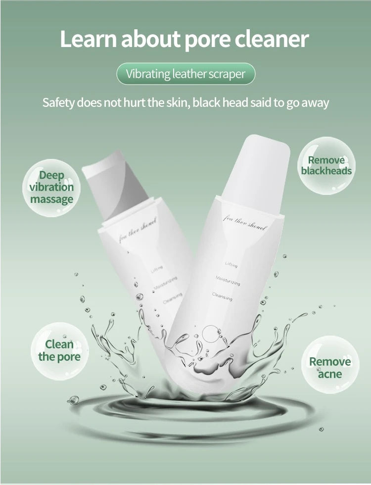 Deep Vibrating Facial Scrubber – Blackhead Remover & Skin Peeling Spatula