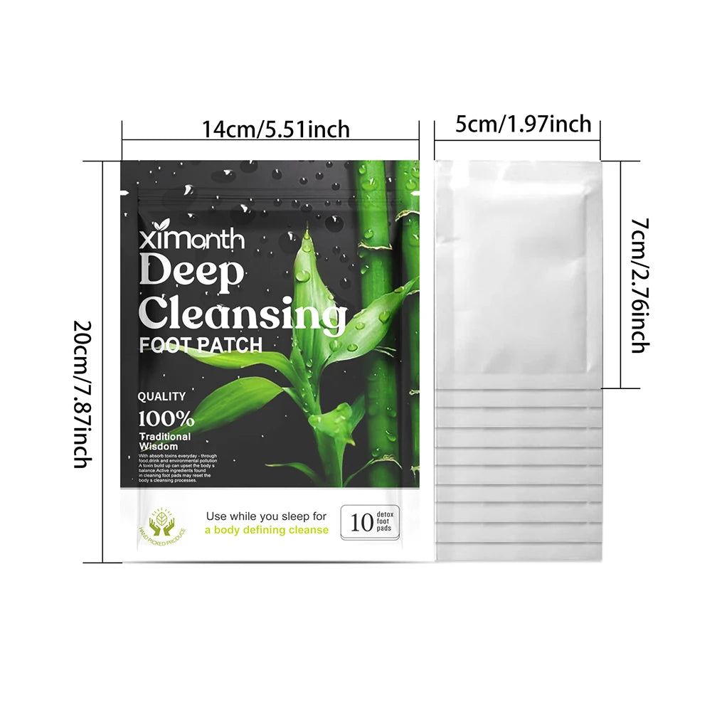 Natural Detox Foot Patches – Herbal Sleep & Stress Relief (10–50pcs)