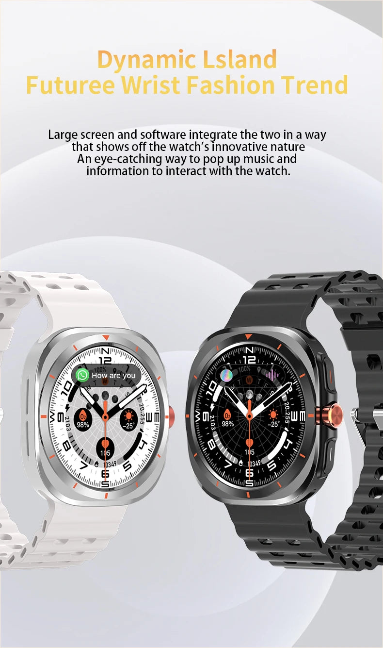 LAXASFIT GT7 Ultra Smartwatch – Bluetooth Calling & AMOLED Fitness Tracker