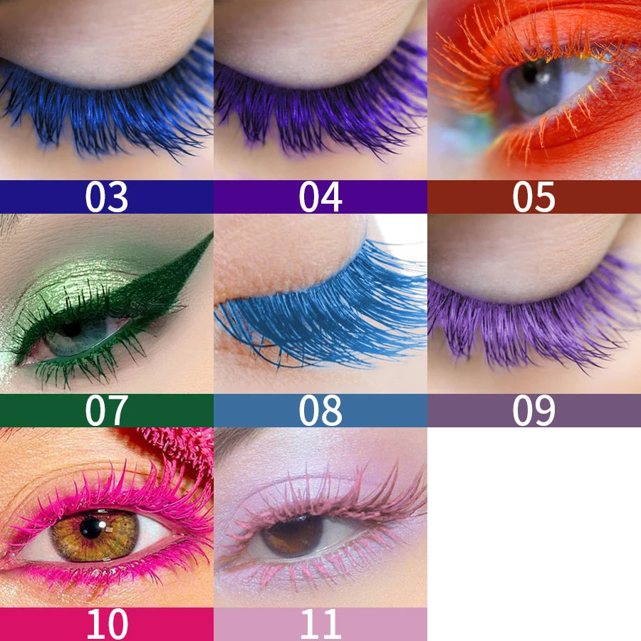 9-Color Waterproof Mascara – Bold Curl, Long-Lasting Korean Eye Makeup