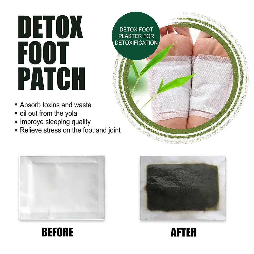 Natural Detox Foot Patches – Herbal Sleep & Stress Relief (10–50pcs)