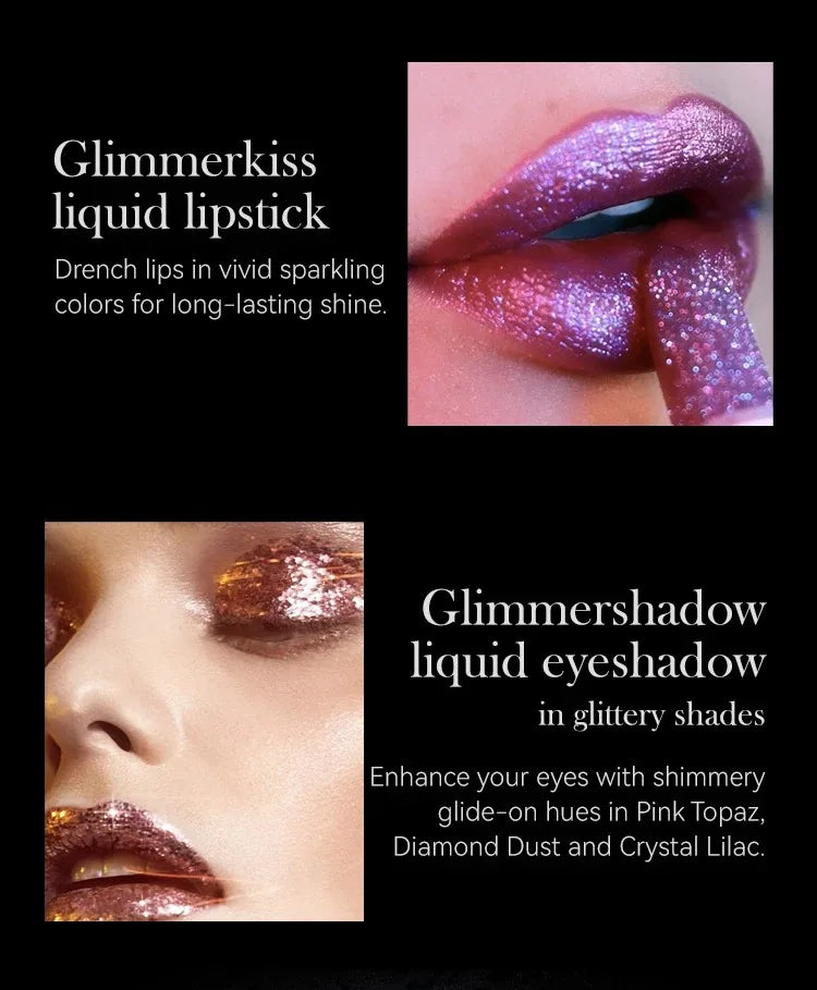 7-Color Diamond Matte Lipstick – Waterproof Glitter Lip Tint Balm