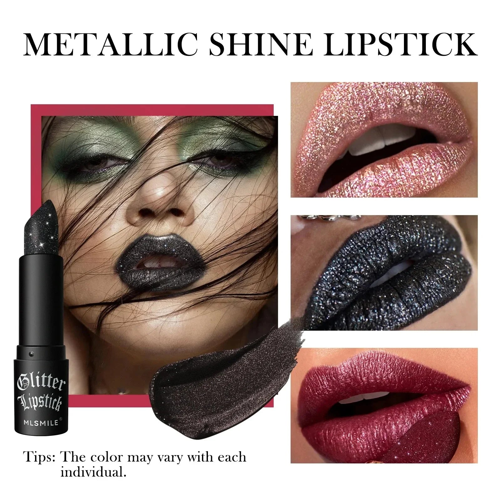 7-Color Diamond Matte Lipstick – Waterproof Glitter Lip Tint Balm