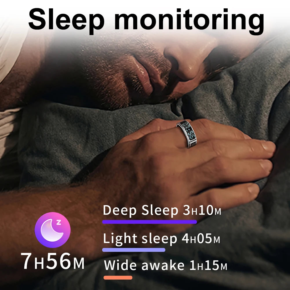 LAXASFIT SR08 Smart Ring – Heart Rate, Sleep Monitor & Motion Tracker (IP68)