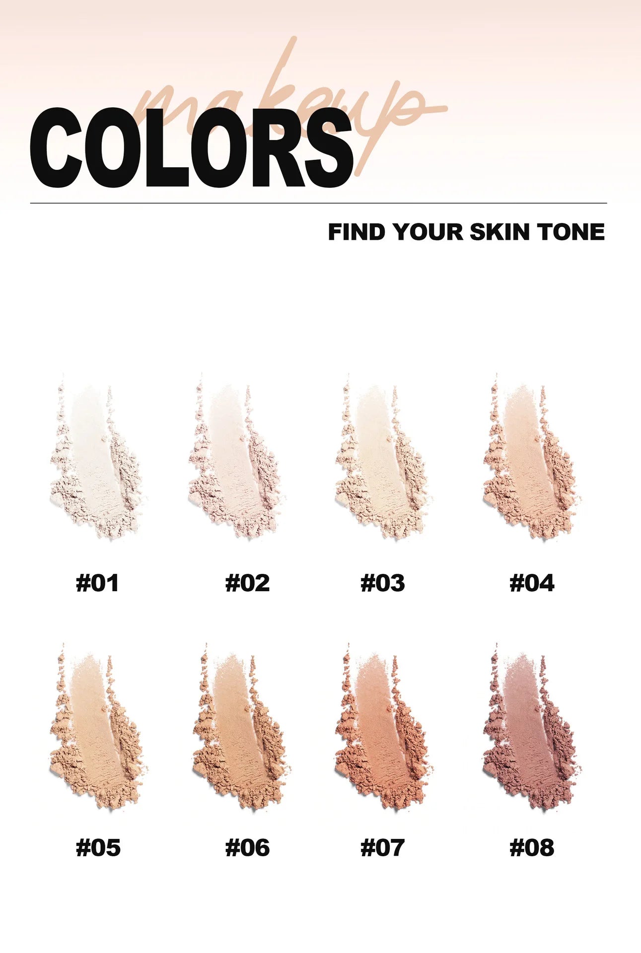8 Color Matte Face Pressed Powder – 24 Hours Oil Control, Natural Setting Powder Foundation: