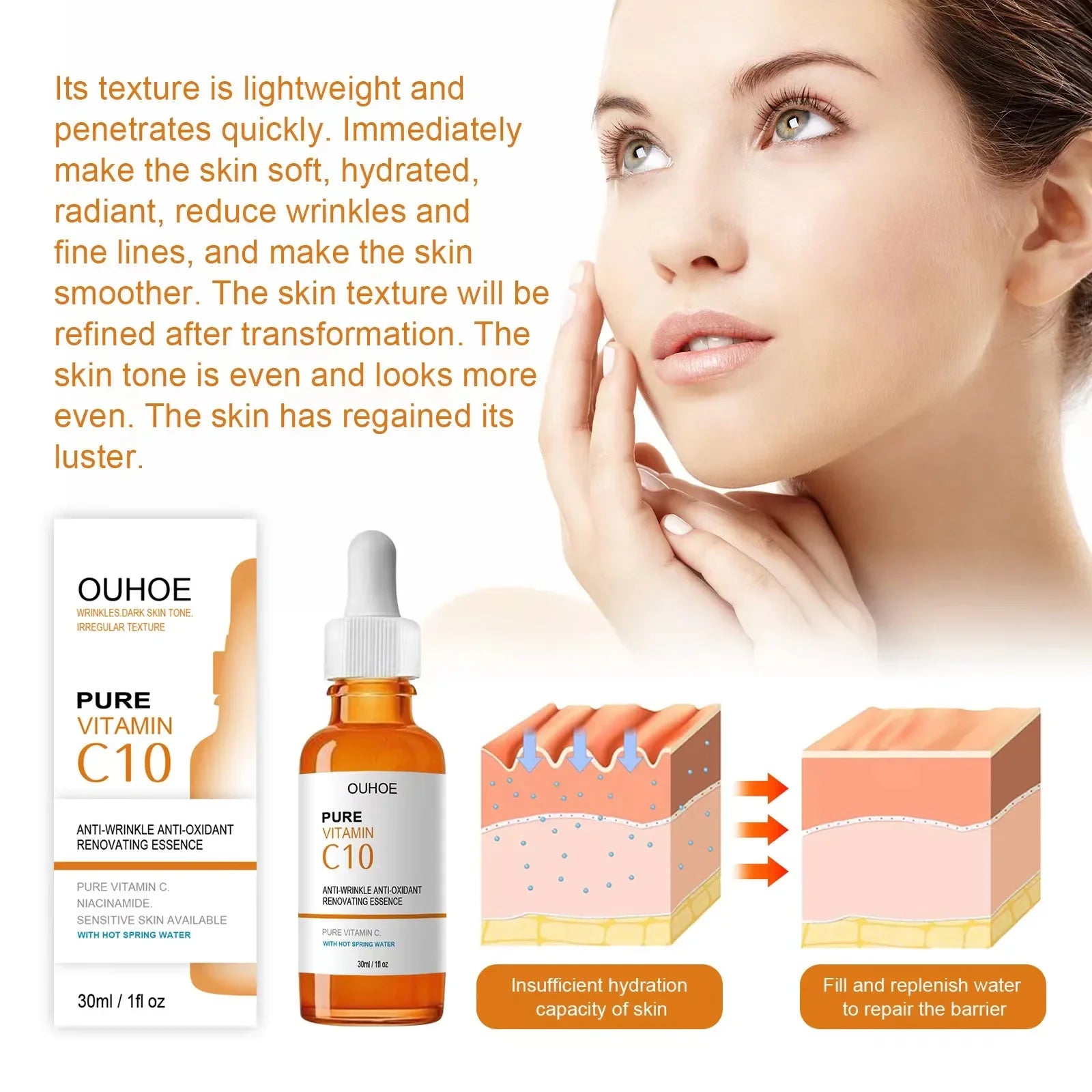 Vitamin C Face Serum – Anti-Aging, Brightening & Firming Essence