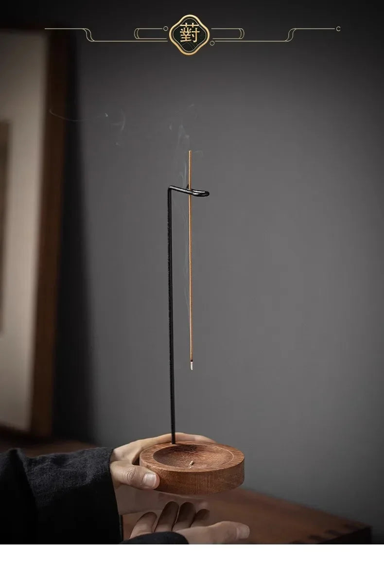Creative Upside Down Wooden Incense Burner – Decorative Stick Holder