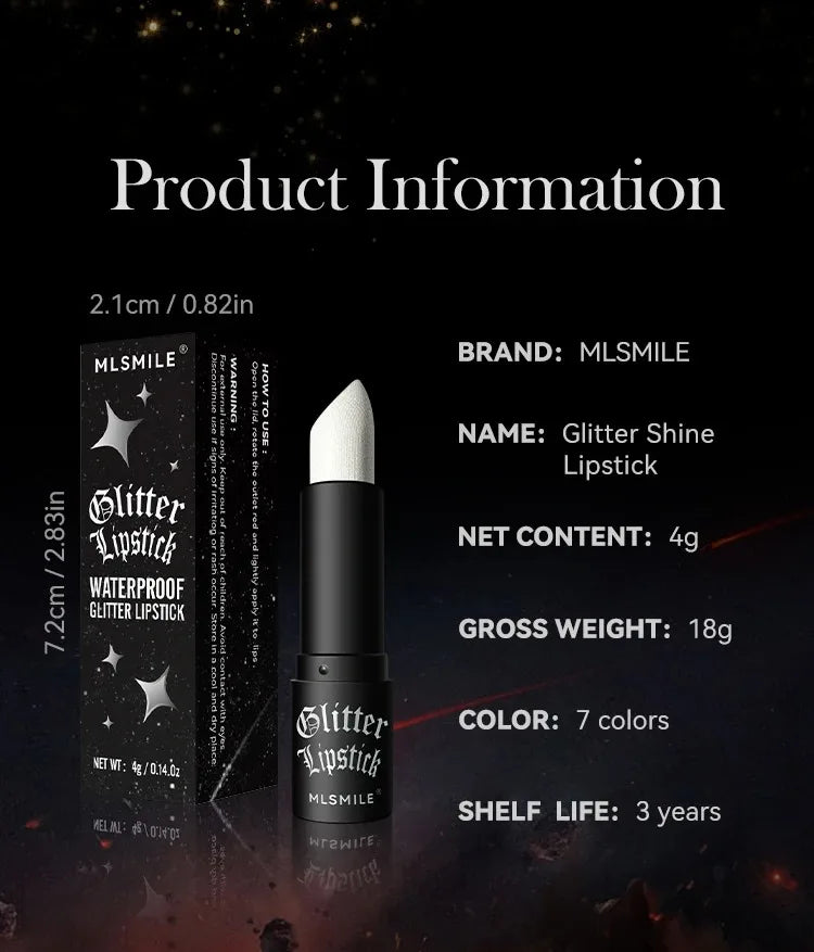 7-Color Diamond Matte Lipstick – Waterproof Glitter Lip Tint Balm