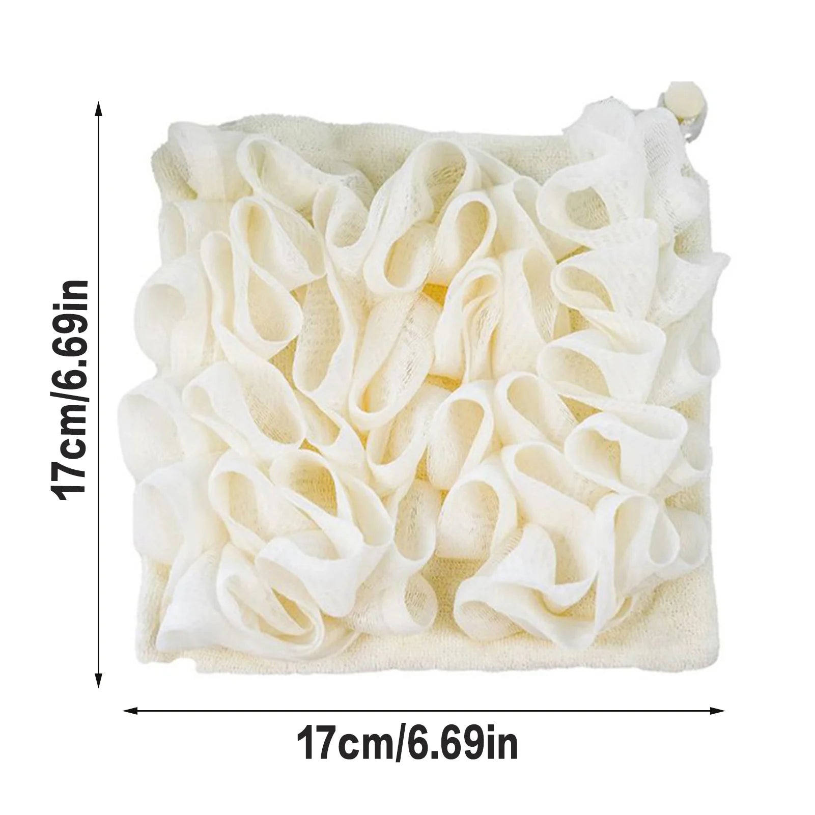 Mesh Shower Loofah Body Scrubber Pouf