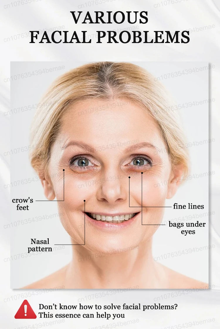 Anti-aging serum Wrinkles fade. Beauty stays.