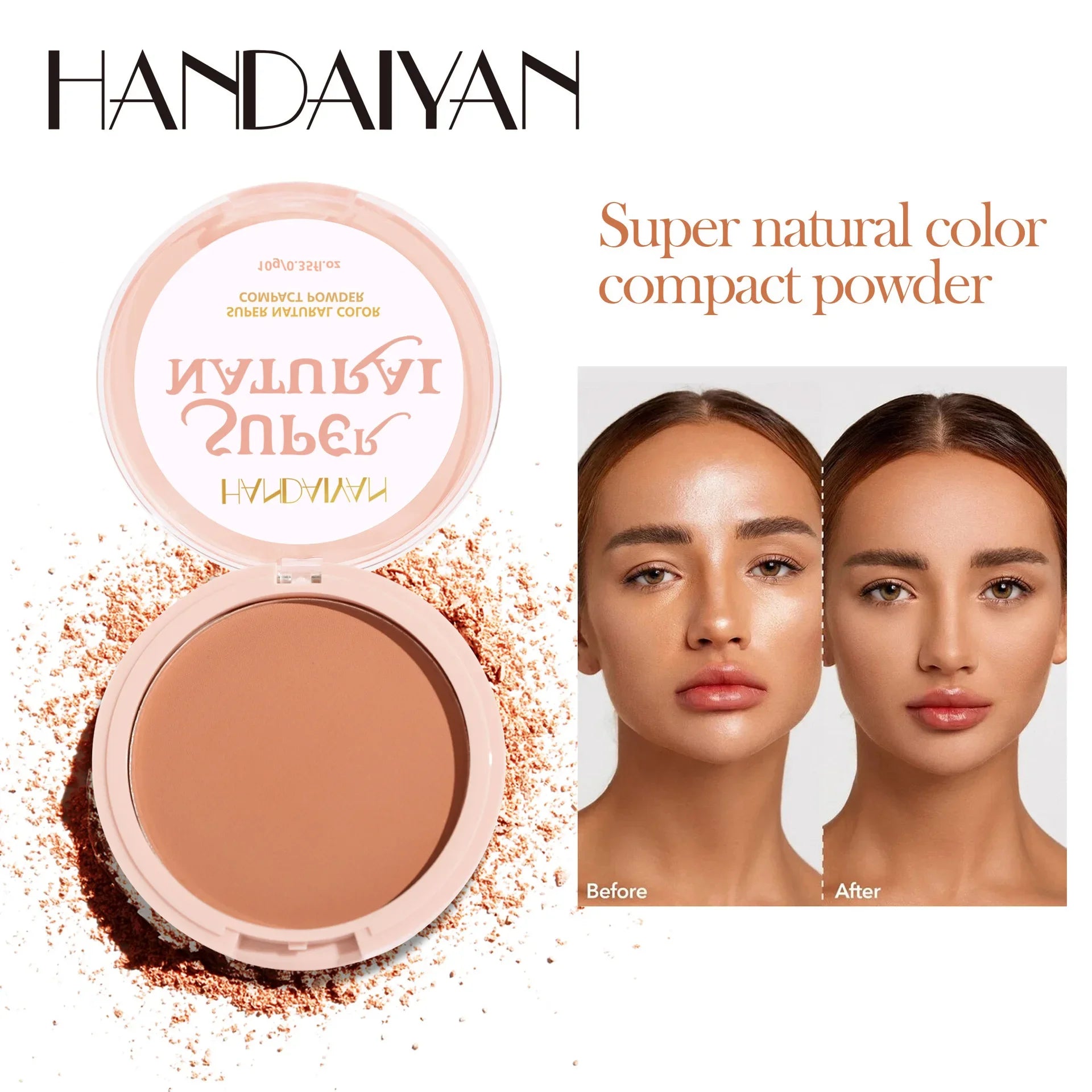 8 Color Matte Face Pressed Powder – 24 Hours Oil Control, Natural Setting Powder Foundation: