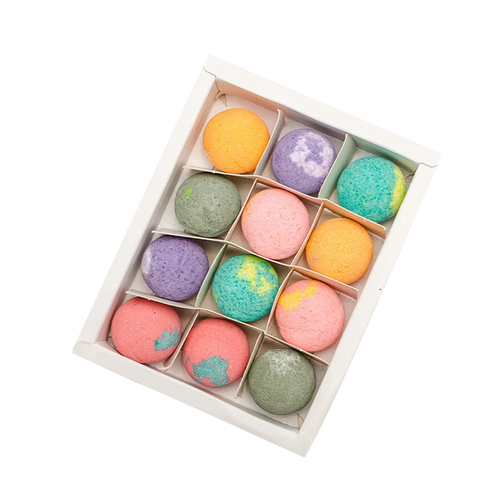12-Piece Mini Bath Bomb Set for Relaxation & Skincare