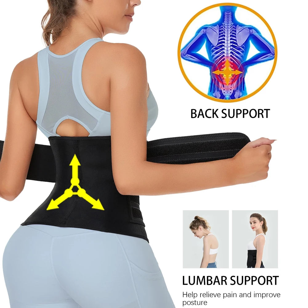 Neoprene Waist Trainer Belt – Tummy Control Sweat Cincher for Workout