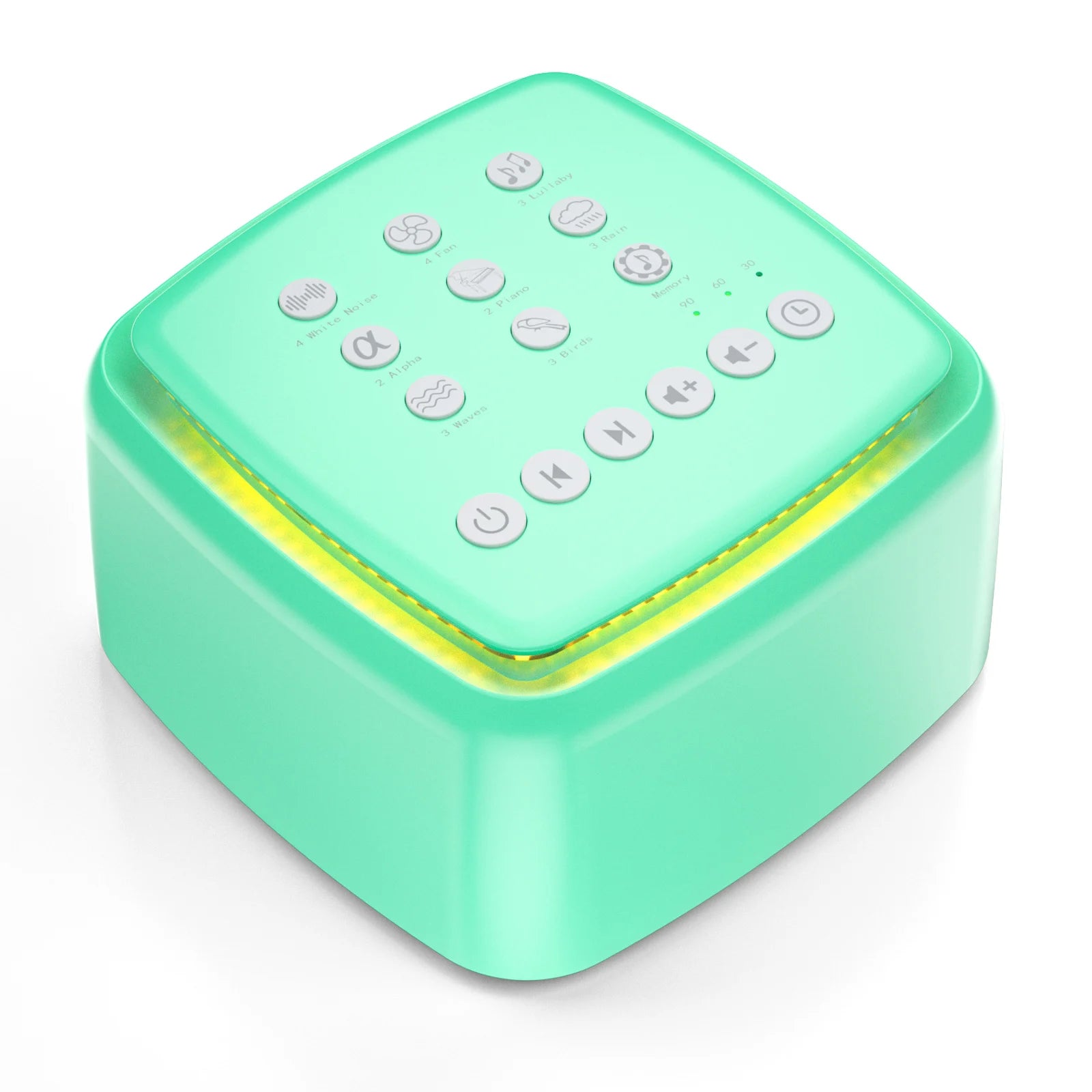 White Noise Machine – 30 Soothing Sounds & Warm Light with 30-Hour Battery
