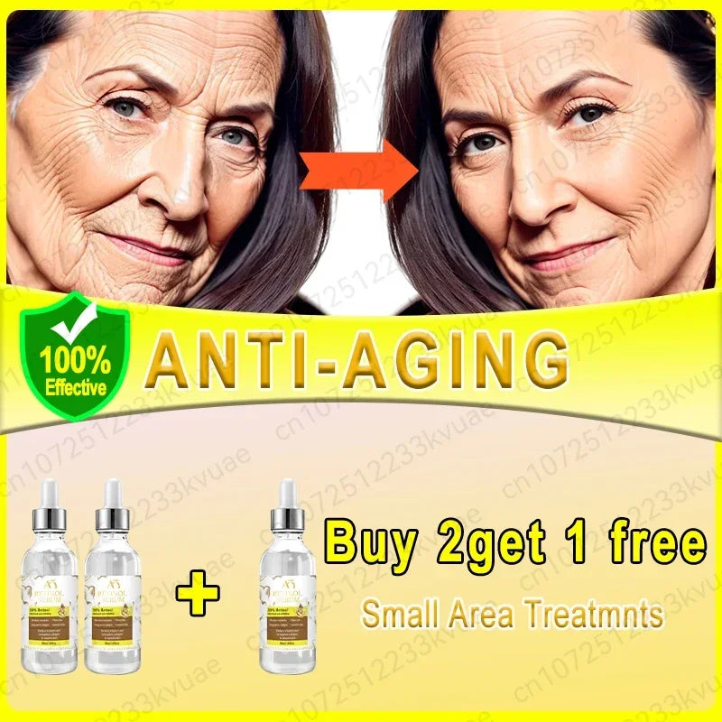 Anti-aging serum Wrinkles fade. Beauty stays.