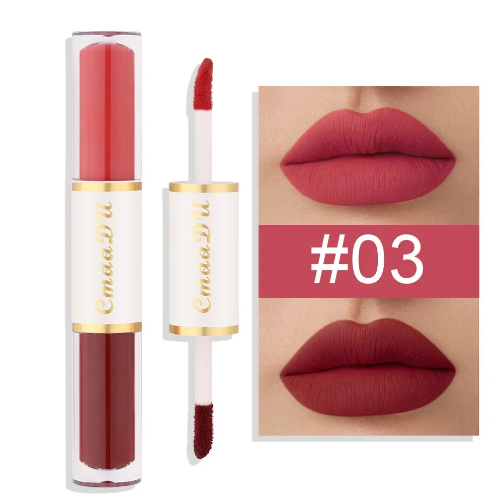 5-in-1 Matte Lipstick Set – Velvet Lip Tint & Gloss Combo