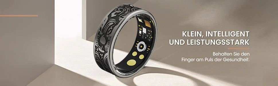 Smart Ring Heart Rate & Oximeter Monitor – IP68, Multi-Sport for Android & iOS