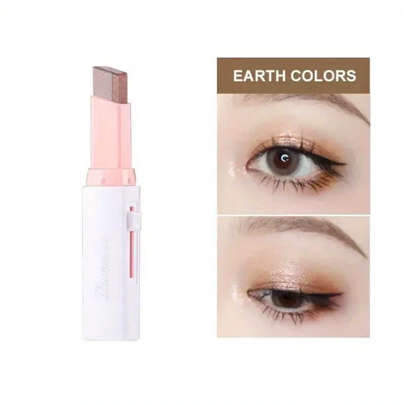 2-Color Gradient Eyeshadow Stick – Natural 3D Eye Makeup, Long-Lasting Wear