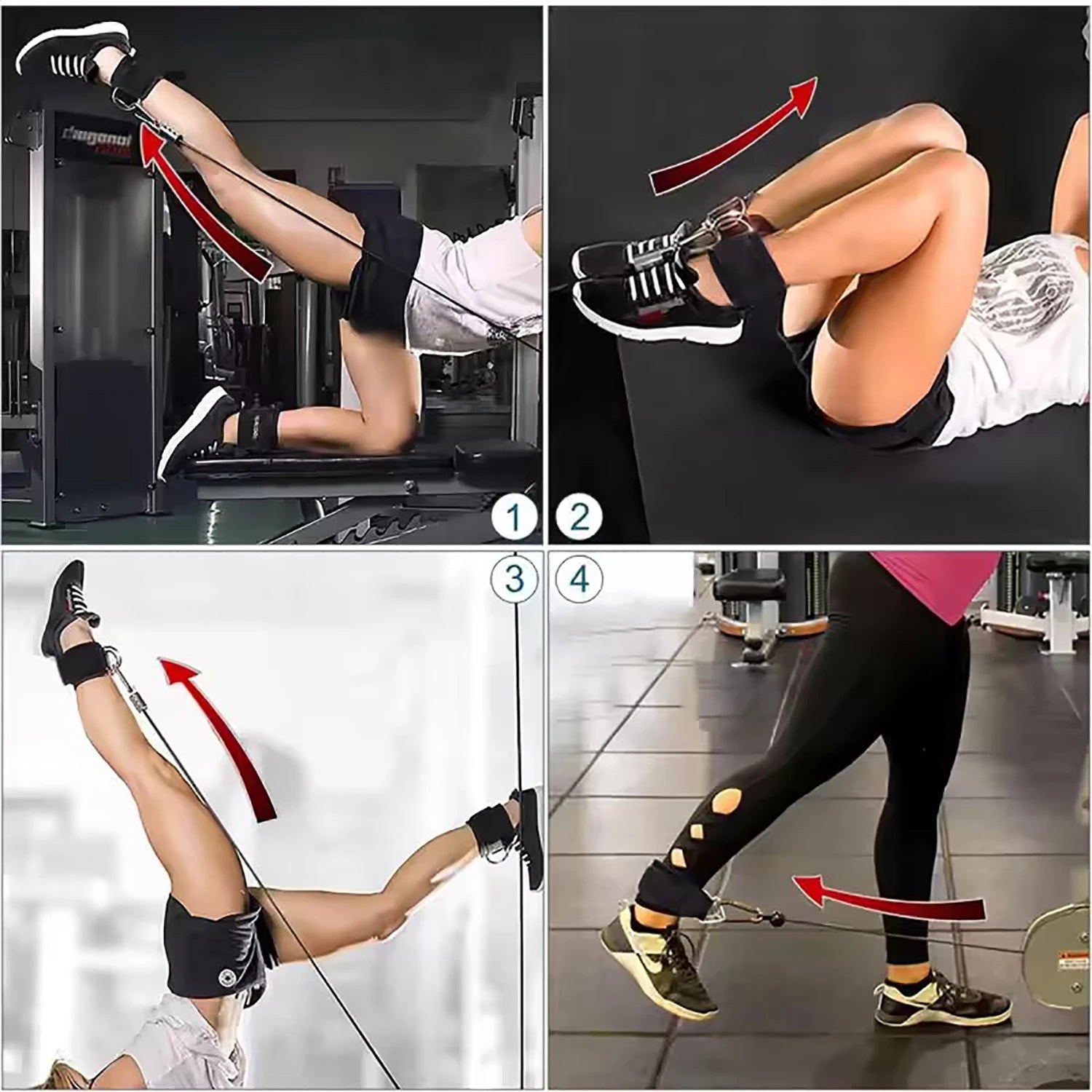 Fitness Ankle Buckle Strap – Leg & Hip Training Attachment for Cable Machines