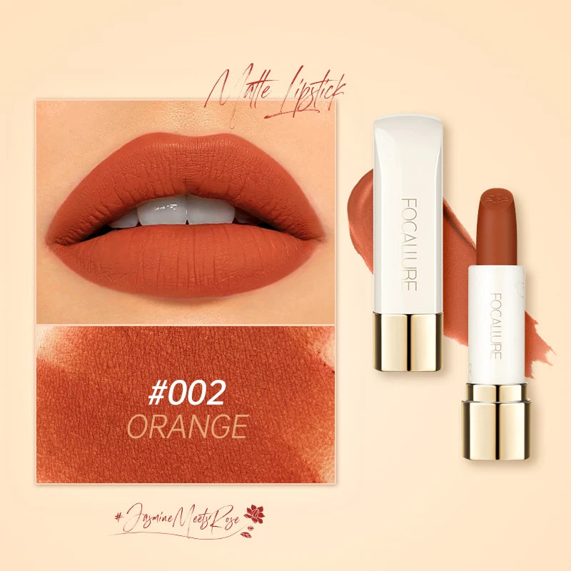 FOCALLURE 16 Shades Matte Lipstick Set – Waterproof, High-Pigment, Natural Finish: