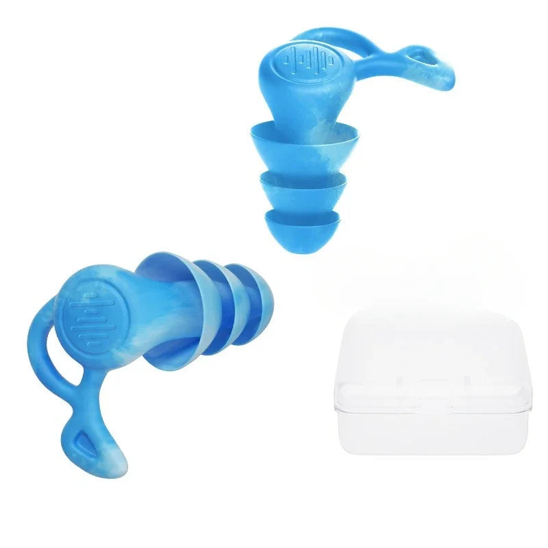 3-Layer Silicone Earplugs – Reusable Waterproof Noise-Reducing Ear Protection