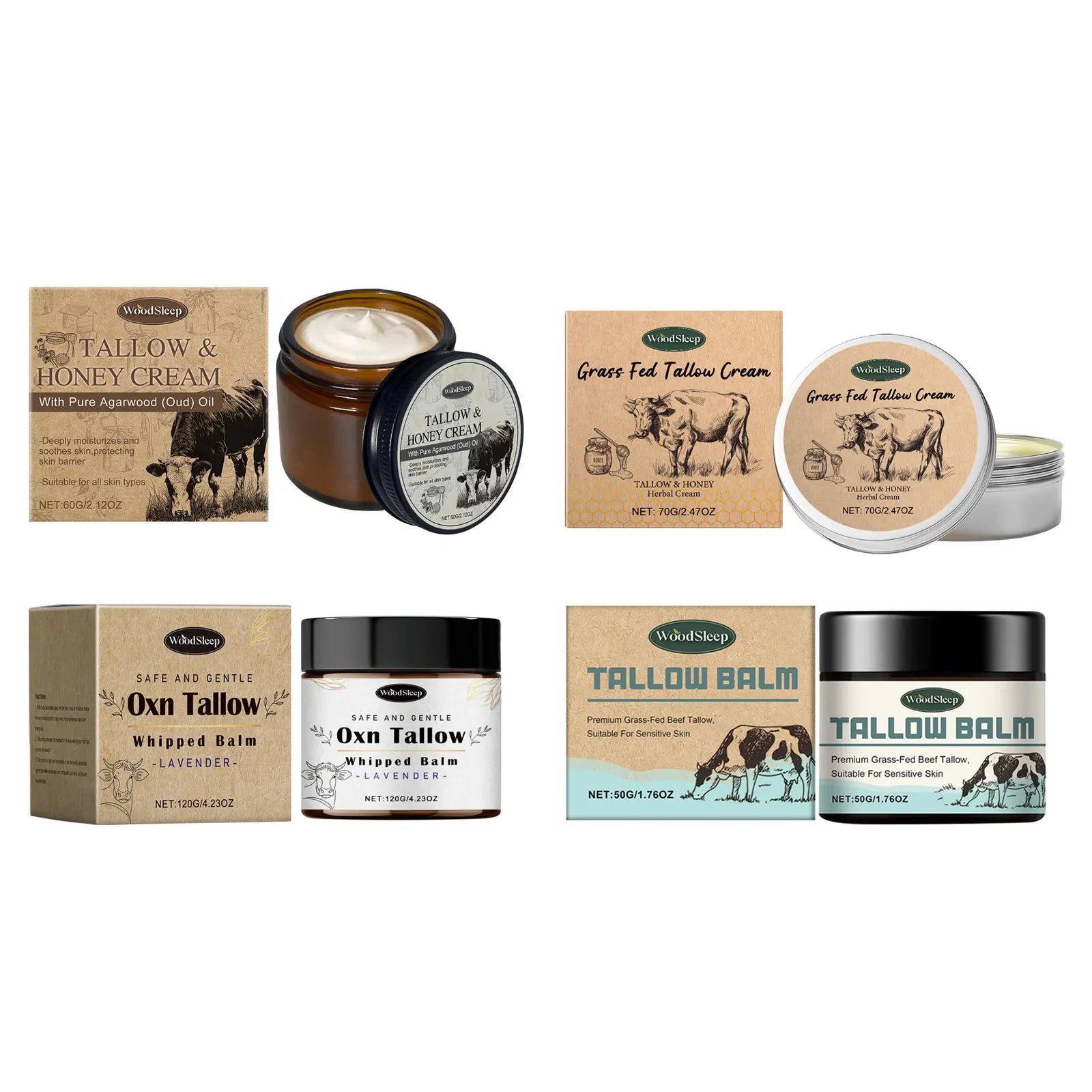 Beef Tallow Balm – Nourishing Moisturizer for Dry & Damaged Skin