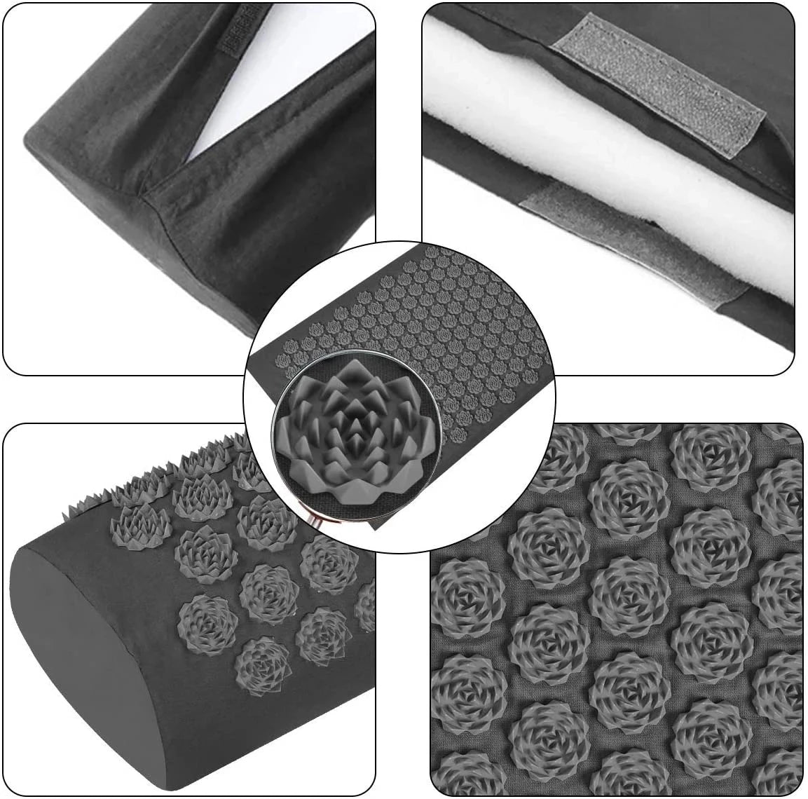 Acupressure Yoga Mat & Pillow Set – Full Body Spike Massage for Pain Relief & Relaxation