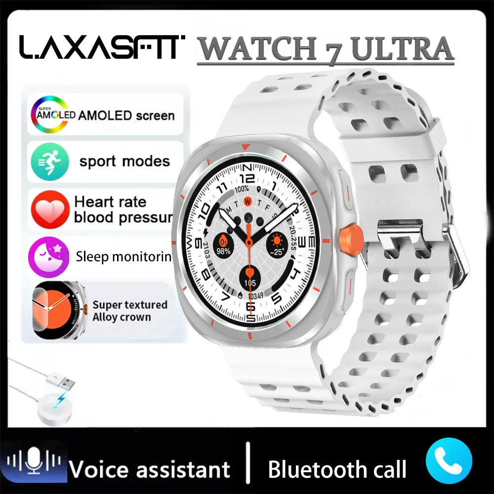 LAXASFIT GT7 Ultra Smartwatch – Bluetooth Calling & AMOLED Fitness Tracker